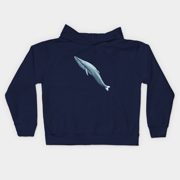 whale - watercolour painting Kids Hoodie by Karolina Studena-art